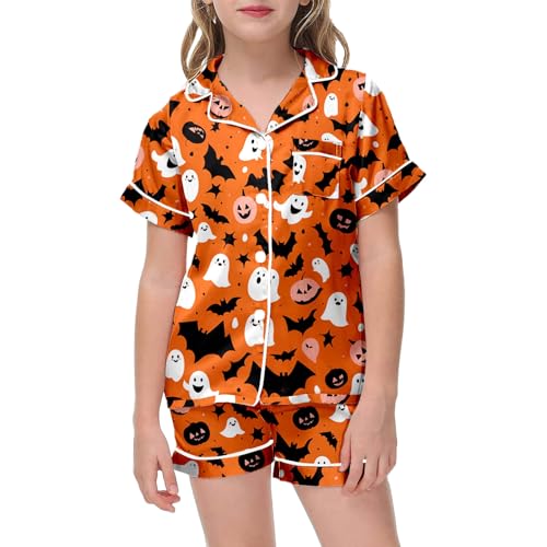 Girls Printed Round Neck Top and Shorts Outfit Set Comfortable Everyday Wear for Toddler Kids Age 2 to 13 Years - Main Image