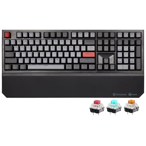 Hexgears X5 Wireless Mechanical Keyboard with Kaihl Box Blue Switch, Dark Knight Computer Keyboard for Gaming, Typing, Ergonomic