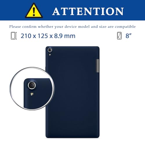 Housse Lenovo Tab 3 8 Plus avec support antichoc bleu - 2