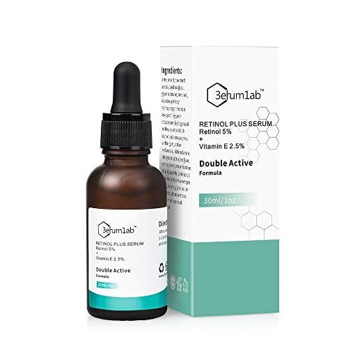 Retinol Serum für Gesicht und Haut, Einzigartige Doppelte Wirkstoffe aus 5 Percent Retinol und 2.5 Percent Vitamin E, Hervorragende synthetische Wirkung zur Faltenreduzierung MEHRWEG (Retinol Serum)