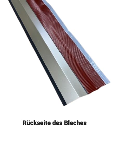 1 m Brustblech mit Schürze Übergang Dachziegel Wandanschlussblech Gaub (Alu anthrazit RAL 7016)