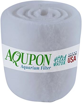 AQUPON Aquarium Filter Media Pad - Cut to Fit Roll (Dye-Free/Blue Bonded) 0.75 Inch Thickness (12 ft, Dye-Free)