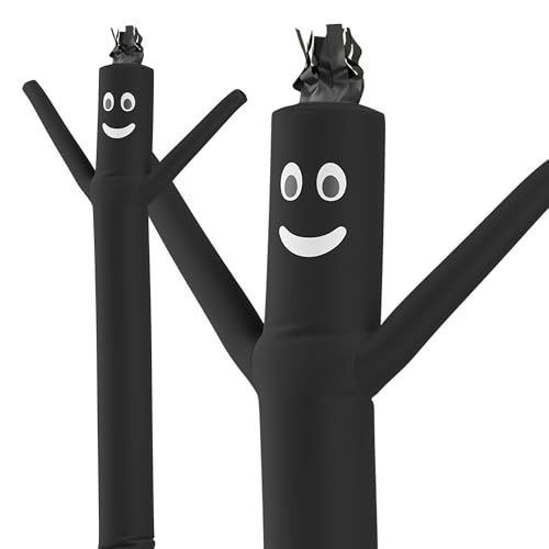Image of LookOurWay Air Dancers Inflatable Tube Man Attachment - 10 Feet Tall Wacky Waving Inflatable Dancing Tube Guy for Business Promotion - Blower Not Included - Black