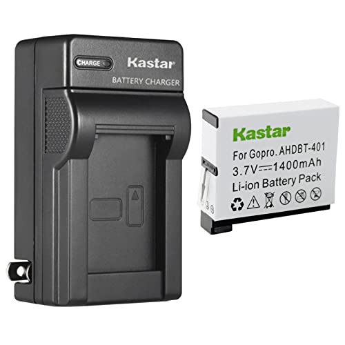 Kastar 1-Pack Battery and AC Wall Charger Replacement for Gopro AHDBT-401 Action Sport Camera, AHBBP-401 Action Sport Camera, HERO4 Black, Hero 4 HD Black, HERO4 Silver, Hero 4 HD Silver