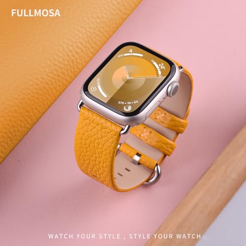 Image of Fullmosa Watch Band Compatible with Red Apple Watch Leather Band 42mm 41mm 40mm 38mm, iWatch Band for Series ultra3 /2 /1 SE3 /2 /1 11 /10 /9 /8 /7 /6 / /5 /4 /3 for Men Women