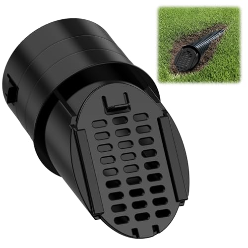 1 Pack 4 Drainage Grate Cover Rain Diverter Drainage Grate Yard Drain Drain Emitter for Sump Pump Discharge & Downspout Extensions Fit 4 SCH 40 4 SDR 35 4 Corrugated Pipe-Black