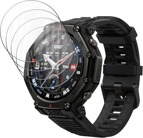 (4)For Amazfit T-Rex 3 Pro یtB KX yHNWEIWEIz 0.3mm 2.5D dx9H z Sʕی ώw  ߗ {Ɏqfލ̗p Uh~ Amazfit T-Rex 3 