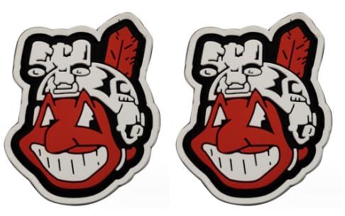 Indians Head PVC Patches Military Tactical Morale DIY Emblem Tool Gear Applique with Hook PVC Patch (2pc)