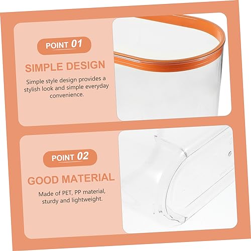 Basurero compacto rectangular transparente para baño miniatura 4