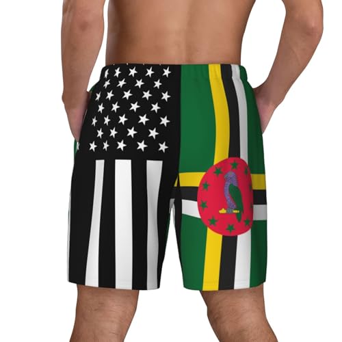 America Dominica Flag Mens Swim Trunks with Compression Liner 2 in 1 Quick Dry Bathing Suit Beach Shorts4