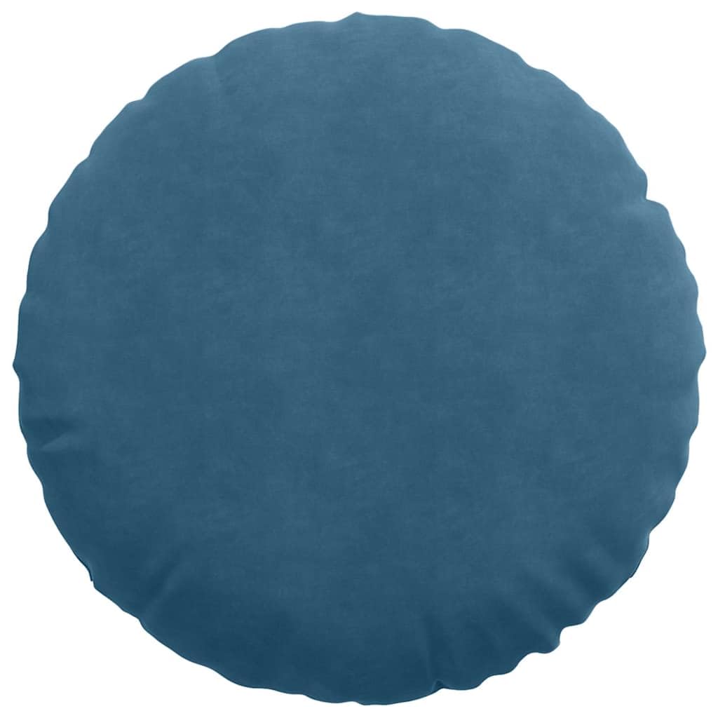 Juego de 2 cojines de asiento azul 60 x 60 x 21 cm – Cojín de suelo suave de terciopelo con cremallera – Cojín decorativo moderno para salón y dormitorio – Cojín de terciopelo con relleno de