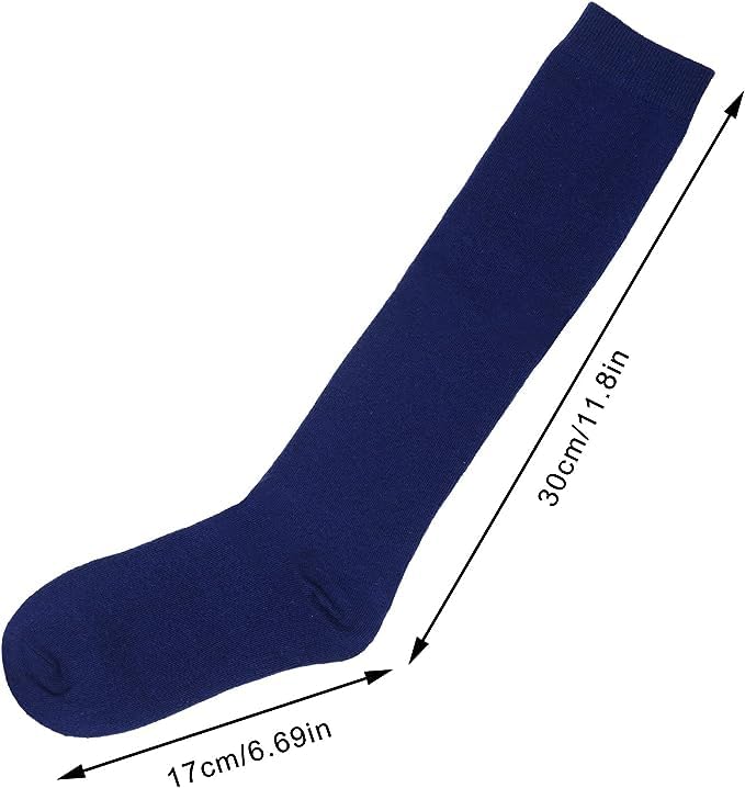 Image of WKLOUYHE Unisex Kid's School Uniform Cotton Knee High Socks Pack Of 06