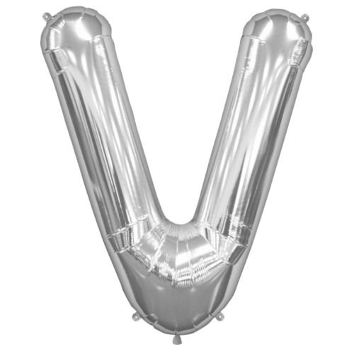 Smart Deko 44246 Ballon gonflable Lettre V Argenté env. 40 cm (V)