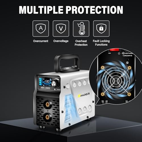 Image of SSIMDER Stick /Lift TIG 2-in-1 Portable Welder Dual Voltage Welder 110V /220V | IGBT Inverter Tech & Hot Start /Anti-Stick | Home DIY, Metal Fabrication | Garage /Worksite Use | with the WP17 TIG torch