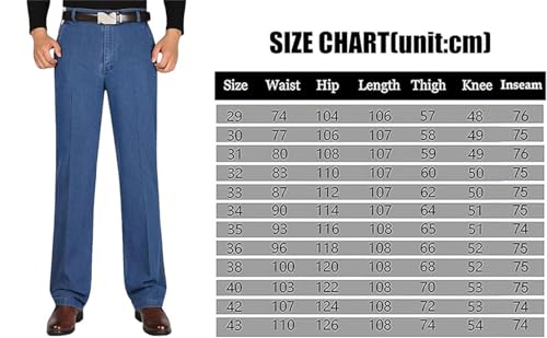 Jett Jeans for Older Men, Men's Classic Straight Fit Stretch Loose fit Jeans, with Zipper and Buttons, for Every Occasion2