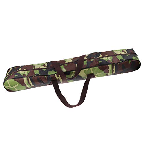 Baosity Foldable Tent Pole Rod Bag Organizer Carry Ultra Lightweight Packable Camping Duffel Bag with Zipper Handy Carrier - Camo 98cm, 13.5cm