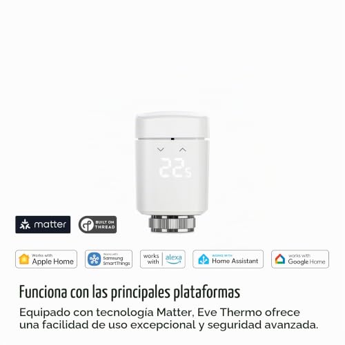 Miniatura 3 de Eve Thermo Matter, 4 Gen : Válvula Termostática Inteligente Para Radiador, Control Automático De Temperatura, Apple Home, Amazon Alexa, Samsung Smartthings, Google Home, Req. Router De Borde Thread