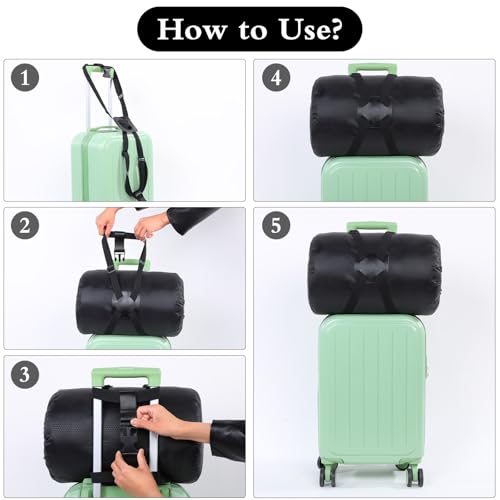 Image of 1 Pcs Luggage Strap, Travel Belt for Luggage, Trolley Sleeve, Luggage Connector Straps, Luggage Bungee Straps for Suitcases Backpack