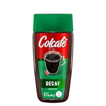 Colcafe Instant Decaf Coffee Jar | Same Great Taste, No Caffeine | Ready in Seconds | 100% Colombian Coffee | 3 Ounce Pack of 4