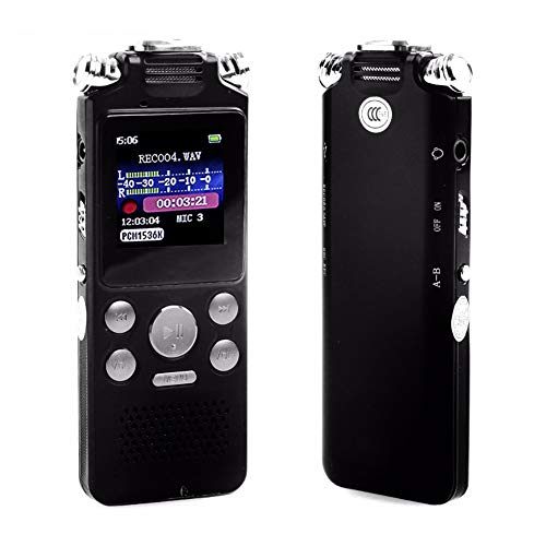 Enregistreur vocal numérique 8GB avec double microphone et charge USB pour interview - 2