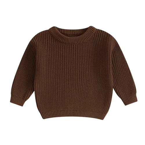 baby girl boy toddler knit sweater cute round neck long sleeve blouse pullover oversized sweatshirt warm kids tops