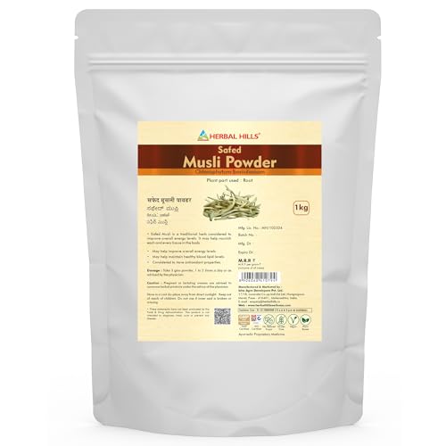 Image of Herbal Hills Safed Musli Powder 1 kg Single Pack