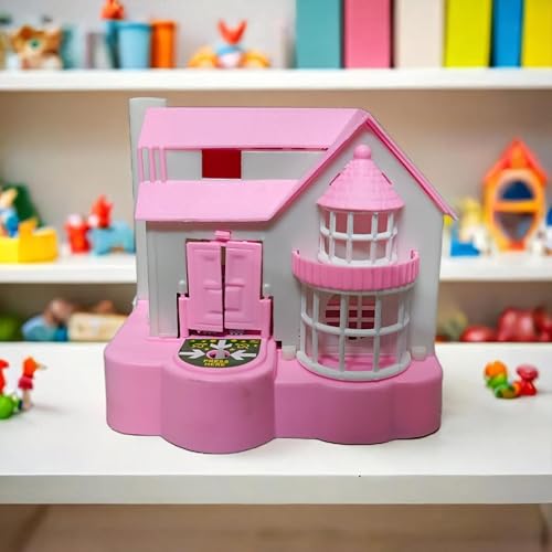 Image of Puppy House Dog Coin Stealing Piggy Bank for Kids - Adorable and Durable Money Bank | Educational, Fun, and Safe Collecting Toy | Perfect for Gifting Unisex Kids (Pink - White)