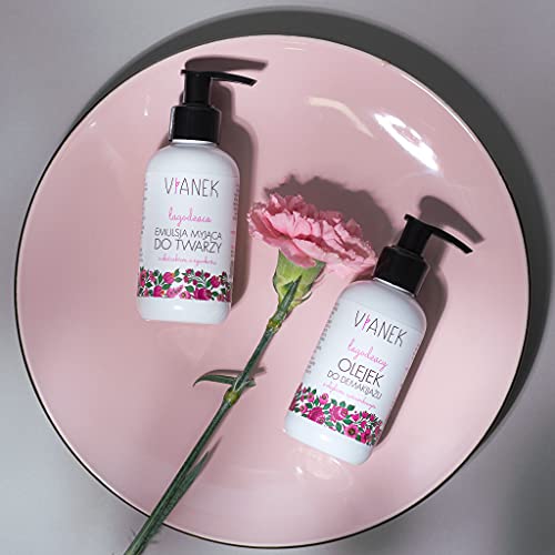 VIANEK beruhigendes Reinigungsöl. Oil make up entferner für sensible Haut entfernt Augen LippenMakeup auch für wasserfestes Make up geeignet. Vegan Naturkosmetik Größe 150 ml.