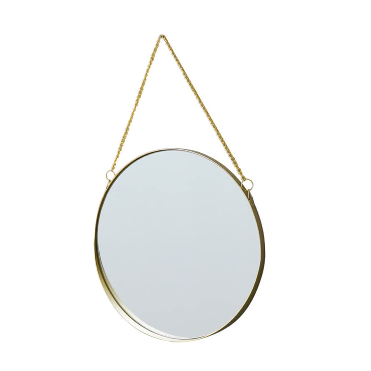 Miroir mural sans perçage rond en métal pour éviter de trouer le carrelage