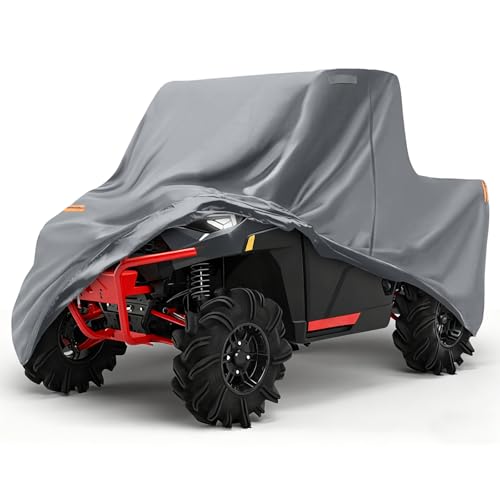 Image of Waterproof UTV Cover Compatible with Polaris Ranger 3 Seaters Performance, 6 Layers All Weather Cover with Air Vents, Door Zipper and Windproof Buckles and Bands for Rain Snow Dust Protection