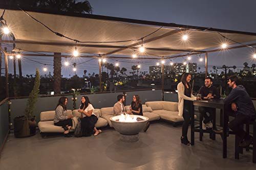 Image of Feit Electric 72041 30 Foot Heavy-Duty Weather Resistant Decorative Indoor and Outdoor 10 Sockets Incandescent String Lights, 30', 11W, Dimmable,Black