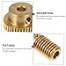 ABOOFAN 2 Pcs Small Modulus Worm Gear Set Copper Worm Wheel Replacement Accessories for Industrial Applications