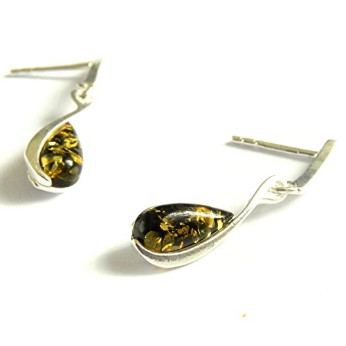 Orecchini Argento Sterling e Ambra Baltica