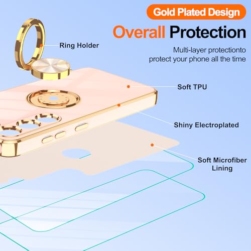 Coque Galaxy S23 de protection aux bordures dorées plaquées