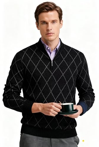 Sweatshirt homme col roulé en tricot de coton pour le bureau