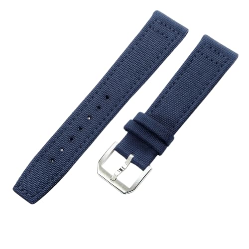 Bracelet montre 21mm en toile et cuir haut de gamme pour IWC Portofino