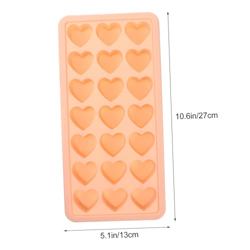 Molde Silicona Corazón para Cubos de Hielo Rosa miniatura 2