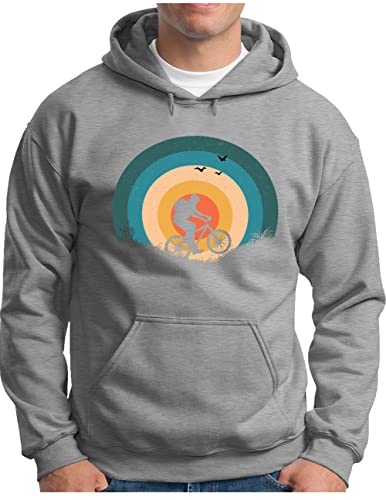 Sweat à capuche avec vélo Homme pull chaud gris mélangé résistant contre le froid