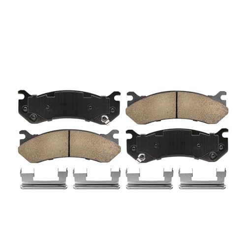 Image of Detroit Axle - Brake Pads for Avalanche Express Suburban Savana Yukon XL 1500 Chevy Tahoe GMC Cadillac Escalade, Front and Rear Ceramic Brake Pads w /Hardware Replacement