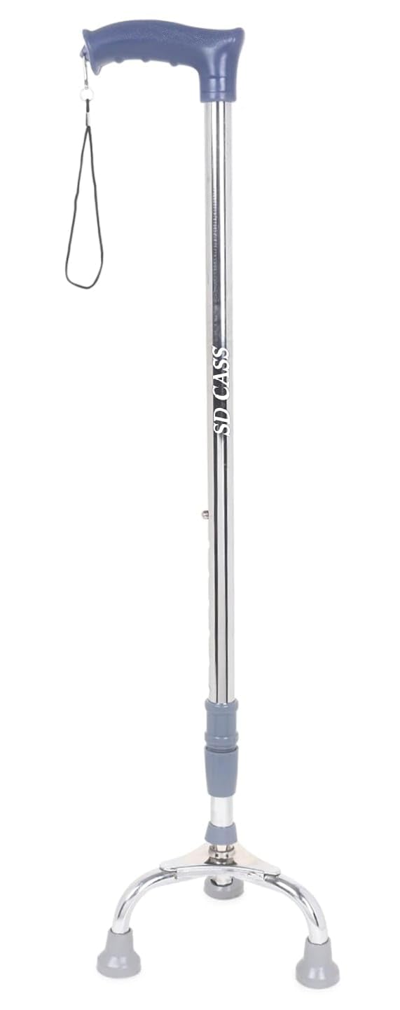 Walking Stick for Men & Women | Height Adjustable Hand Stick with 3 Legs for Walking Support | Ideal for Old, Fractured, Injured & Handicapped People (Gray) (B0CKCQGJH5) Amazon Price History, Amazon Price Tracker