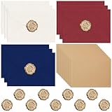 Pclapora L'Ensemble de Papeterie Vintage avec 20 Papiers à Lettre Kraft, 9 Enveloppes et ...