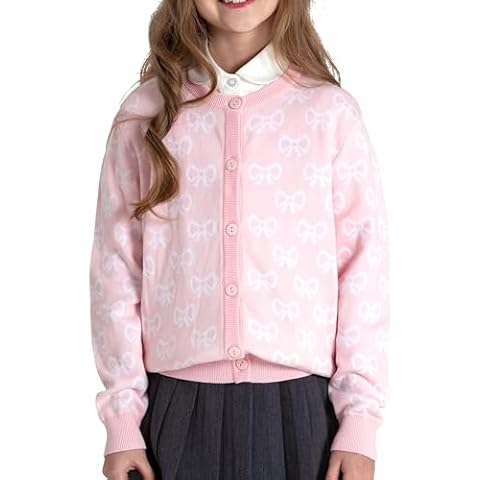 BOBOYOYO Girls Cotton Knit Cardigan Sweater Cover