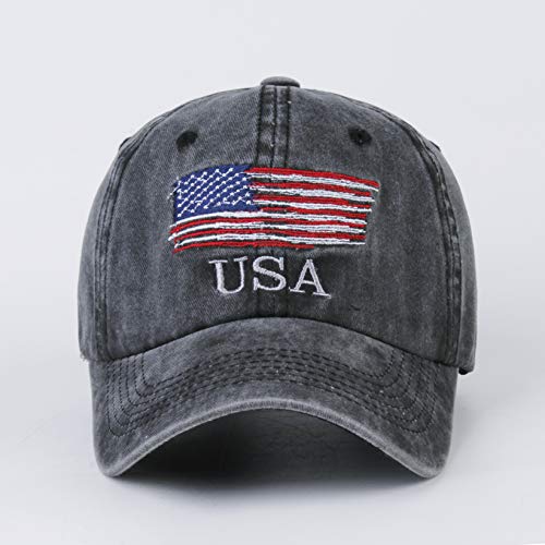 Image of LANGZHEN Unisex Baseball Cap 100% Cotton Fits Men Women Washed Denim Adjustable Dad Hat