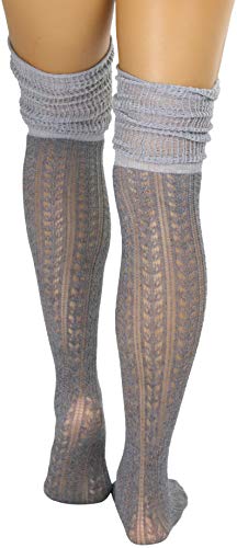 Image of ToBeInStyle Women's Over The Knee Knit Thigh High Warm Socks