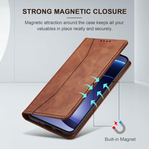 Image of Jasonyu Flip Wallet Case for OnePlus 15 5G,Brown