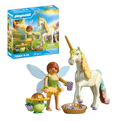 PLAYMOBIL | Magic Unicorns | Sammeleinhorn Regenbogenblume mit Fee | Fantasievolles Spielset für Einhornfans | Mit austauschbarem Zubehör Kinder ab 4 Jahren | 71840