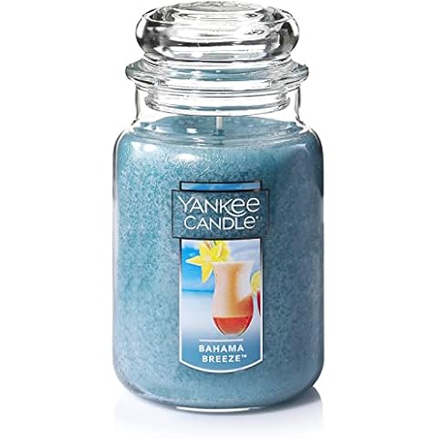 Yankee Candle Bahama Breeze Scented, Classic 22oz Large Jar Single Wick Candle, Over 110 Hours of Burn Time, Perfect for Tropical Beach-Themed Setting, Perfect for Gifting Cover