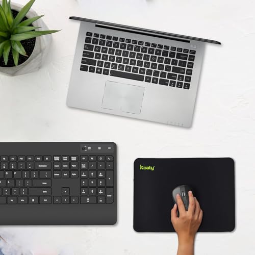 Image of Ultra-Smooth 350mm x 250mm Large Size Mousepad -3mm Thick Durable Stitched Edges, Non-Slip Rubber Base, Spill-Resistant, Perfect for Work, Gaming, and Home Office Pack of 5