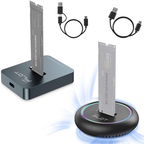 Docking Station M.2 NVMe y SATA a USB C con RGB miniatura 1