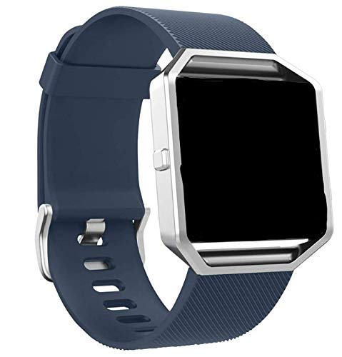 Panda Bobo Strap Compatible with Fitbit Blaze, Silicone Adjustable Replacement Sport Wrist Strap (Slate, Large)